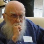 James Randi v Praze na snídani skeptiků
