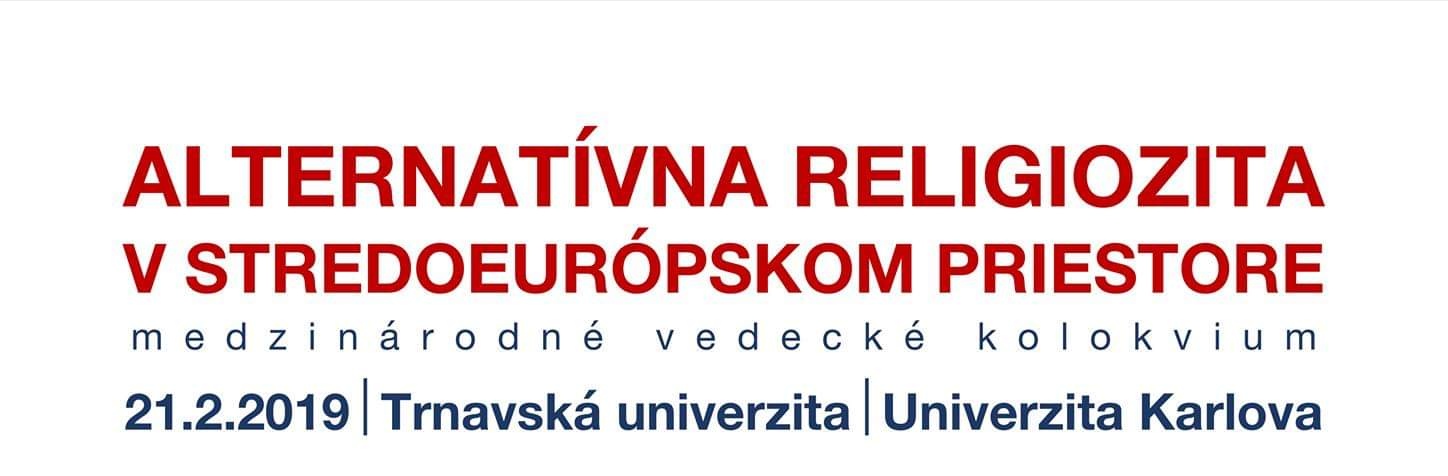 Kolokvium Alternatívna religiozita v stredoeurópskom priestore