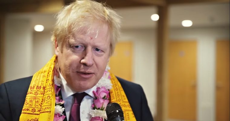 Boris Johnson v chrámu hnutí Hare Krišna Boris Johnson v chrámu hnutí Hare Krišna