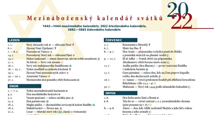 Vychází český mezináboženský kalendář