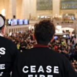 Hlavní nádraží na Manhattanu obsadili Židé požadující příměří v Pásmu Gazy