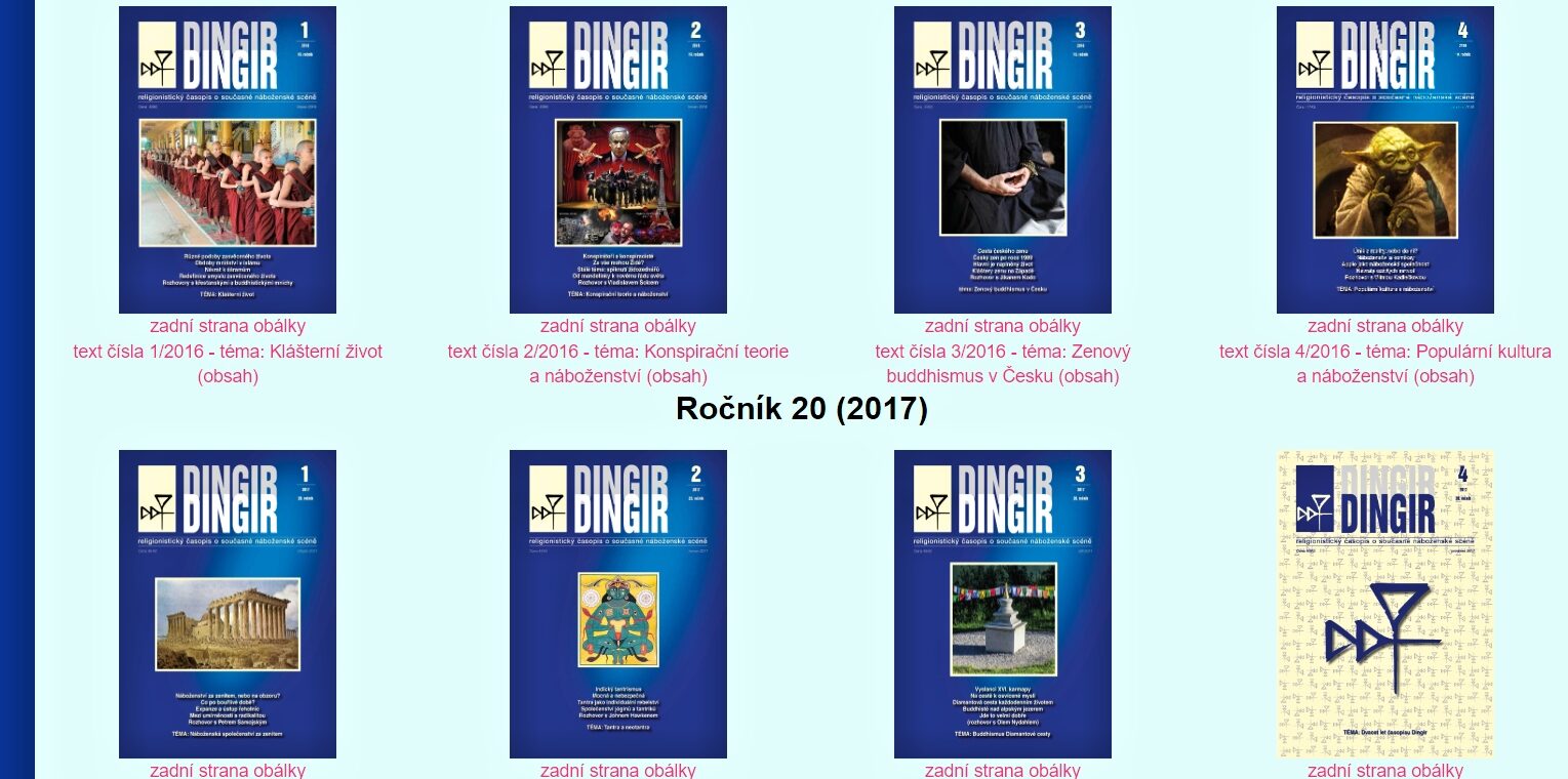 Další čtyři ročníky Dingiru plně zpřístupněny na webu Další čtyři ročníky Dingiru plně zpřístupněny na webu